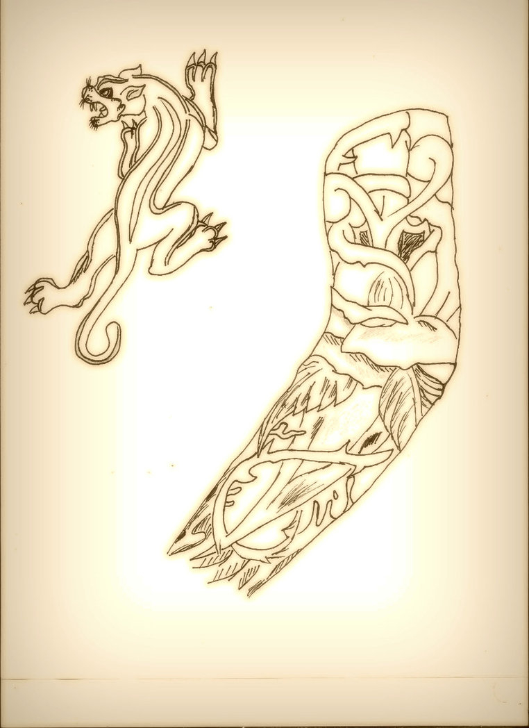 Panther Sleeve Tattoo Flash Stevieloveslife On Deviantart with regard to size 762 X 1048