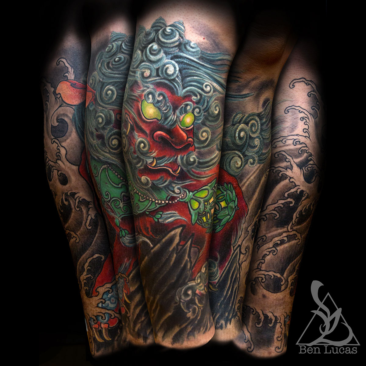 Philips Red Shish Foo Dog Tribal Dragon Cover Up On Behance pertaining to size 1200 X 1200