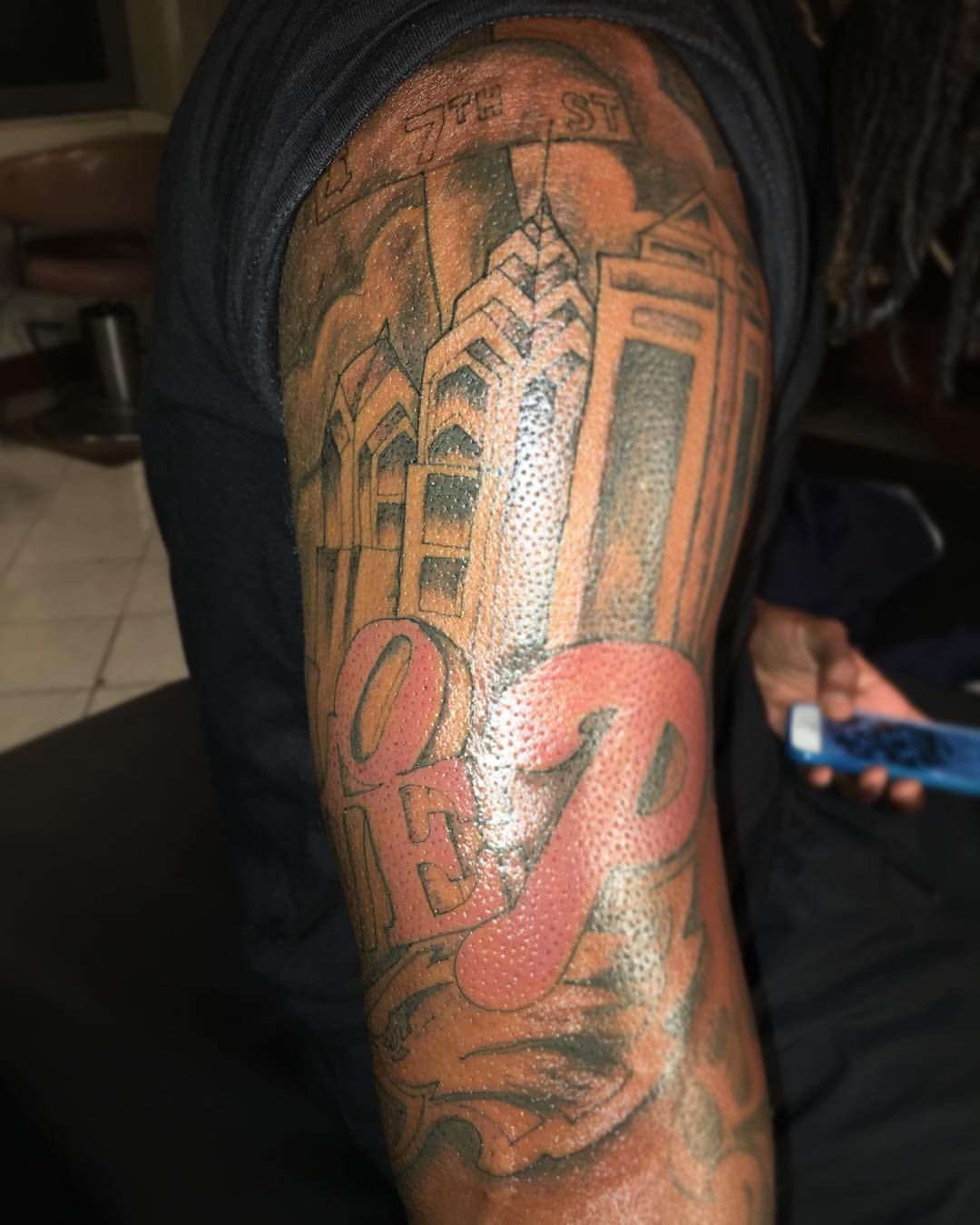 Philly Theme Half Sleeve Tattoo I Did Yesterday Its A Bad Pic Btw within proportions 1080 X 1350