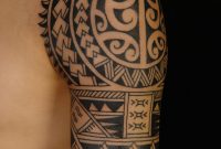 Polynesian Tribal Half Sleeve Tattoo For Men intended for sizing 1067 X 1600