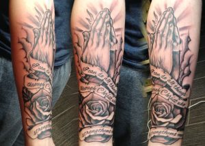 Praying Hands Religious Tattoo Adam At Black Apple Studios In in proportions 2100 X 1500