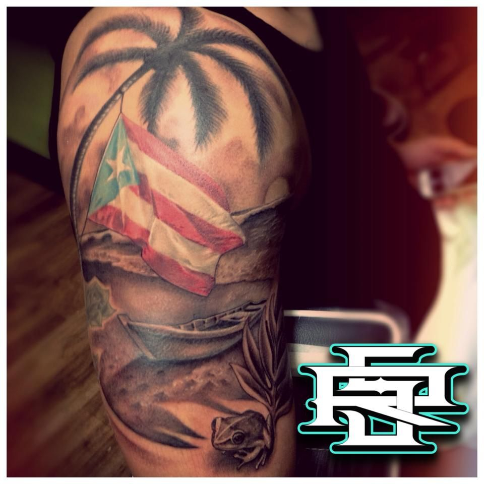 Puerto Rico Half Sleeve I Busted Puertorico Flagtattoo Blasted regarding dimensions 960 X 960