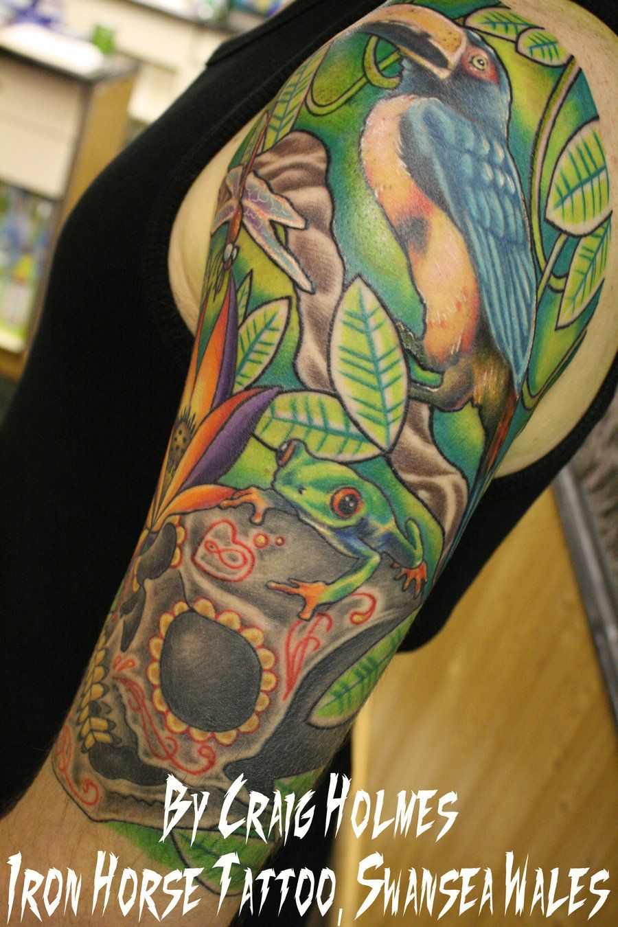 Rain Forest Tattoos Rainforest Tattoo Sleeve With Sugar Skull pertaining to dimensions 900 X 1350