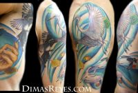 Realistic Birds Half Sleeve Tattoo Dimas Reyes Tattoonow in size 1375 X 800