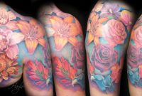 Realistic Floral Half Sleeve Chest And Shoulder Piece Haylo with dimensions 1920 X 800