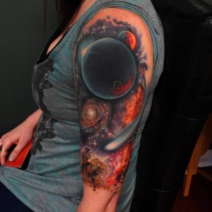 Realistic Galaxy Half Sleeve Tattoo pertaining to size 1000 X 1000