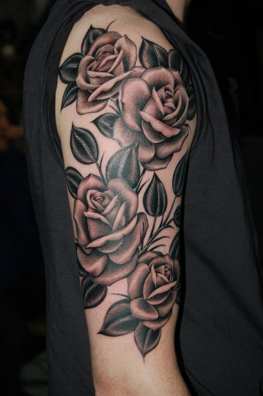 Realistic Roses Sleeve Tattoo Ink Pinte with regard to dimensions 851 X 1280