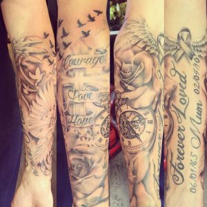 Really Enjoyed This Half Sleeve Writing Not Done M Tattoos in measurements 1334 X 1334