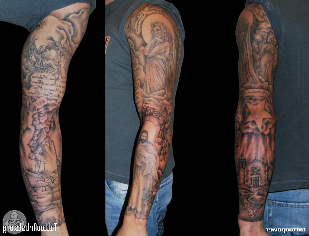 Religious Tattoos Sleeve Designs Religious Tattoo Sleeve 33968 in size 1024 X 783