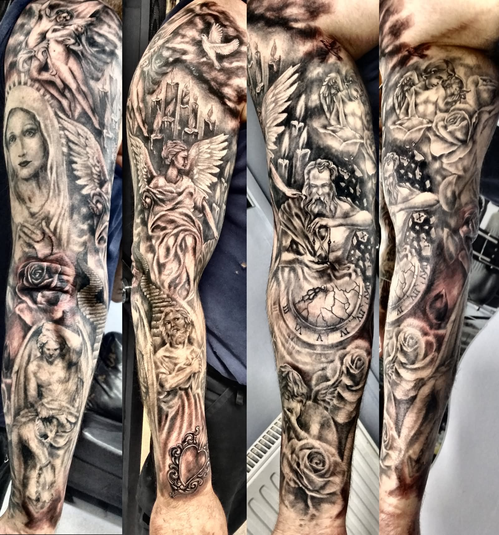 Religious Tattoos Sleeves Designs Men 21 Full Sleeve Religious inside dimensions 1600 X 1714