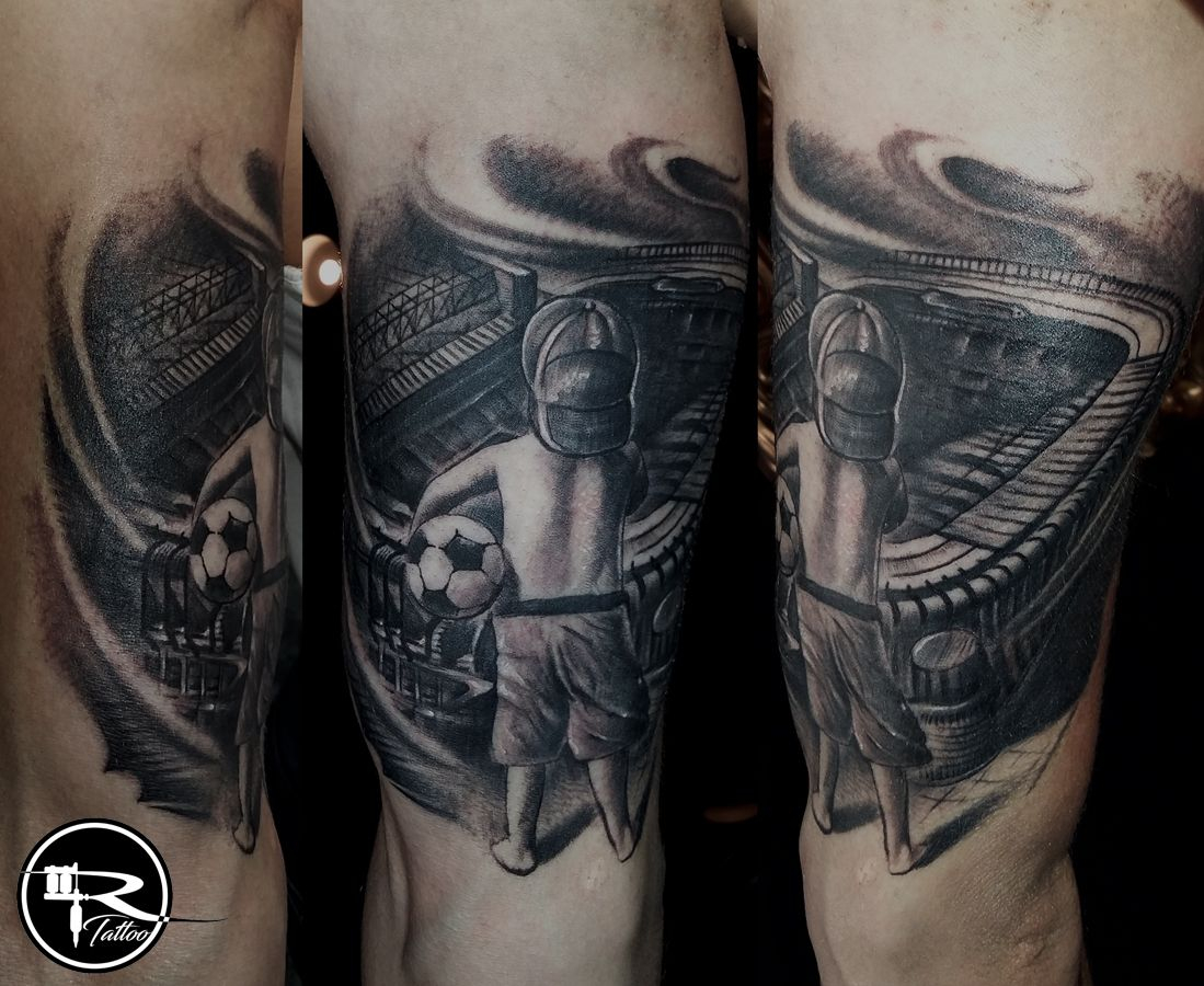 Ricardo Tattoo Wrocaw Pl Tattoo Black And Gray Tattoo Football regarding sizing 1099 X 900