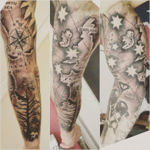 Right Arm Sleeve Finished With A Map To Fill The Gaps On The Inside within size 1080 X 1080