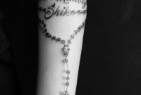 Rosary Beads Tattoo On A Arm With Cross As A Memorial Piece intended for measurements 799 X 999