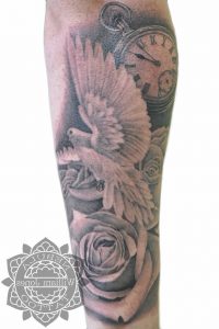 Rose Sleeve Tattoo Designs For Men Half Sleeve Tattoos Forearm regarding proportions 736 X 1104