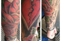 Roses Broken Heart Italian Live Laugh Love Half Sleeve Tattoo for sizing 1936 X 1936