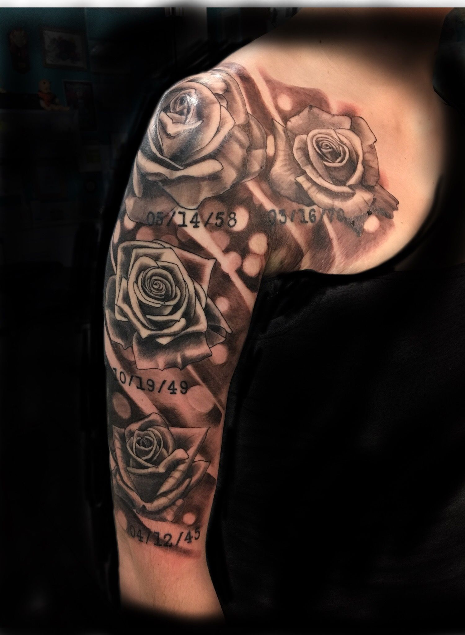 Roses Half Sleeve Tattoo Francisco Ordonez Darksideofthewall intended for size 1500 X 2048