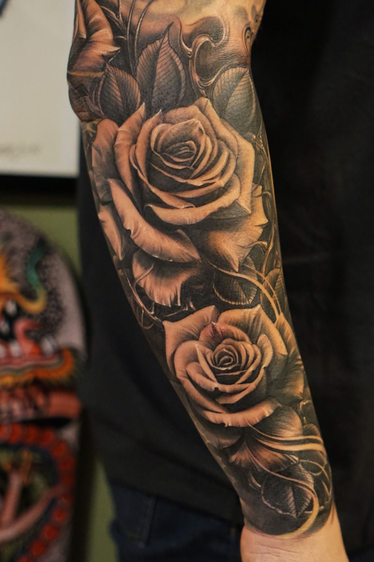 Roses Vetoe Black Label Art Co Los Angeles Usa Tattoo I intended for measurements 1278 X 1920