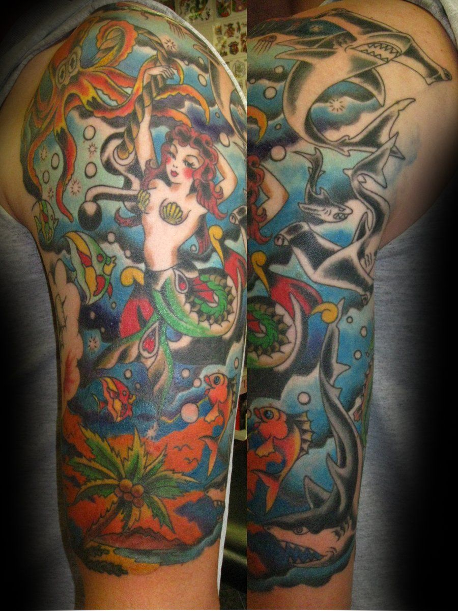 Sailor Jerry Sleeve Tattoo • Half Sleeve Tattoo Site.