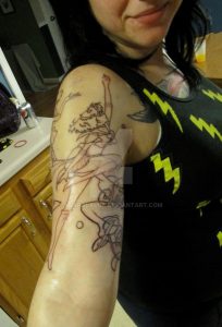 Sailor Moon Half Sleeve Tattoo In Progress Herrolaura On Deviantart in sizing 737 X 1084