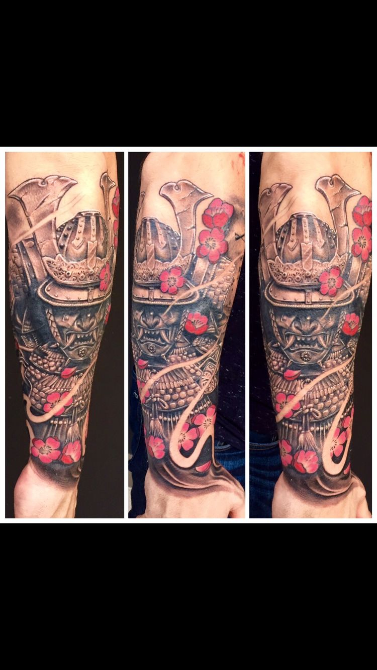 Samurai Tattoo Sleeve With Cherry Blossoms From Oracle Tattoo In for dimensions 750 X 1334