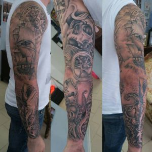 Sea Scene Full Sleeve Tattoo Tattooscenter regarding measurements 960 X 960