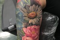 Seth Holmes Tattoo Daisy Peony Hydrangea Rose Floral Sleeve with regard to size 3024 X 4032