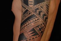 Shane Tattoos Polynesian 34 Sleeve 3 4 Sleeve Tattoos For Men for measurements 1067 X 1600