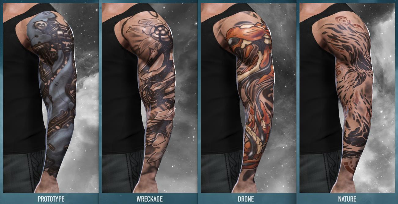 Side Side Large Pic Of The Sleeve Tattoos Eve throughout size 1301 X 667