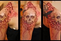 Skull And Flower Sleeve Tattoos For Girls 25 Skull Half Sleeve regarding measurements 1600 X 894