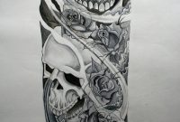 Skull And Roses Sleeve Tattoo Designs Skulls And Roses Tattoo regarding size 800 X 1163