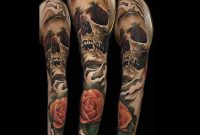 Skull And Roses Tattoo Sleeve Best Tattoo Ideas Gallery regarding size 1080 X 1080