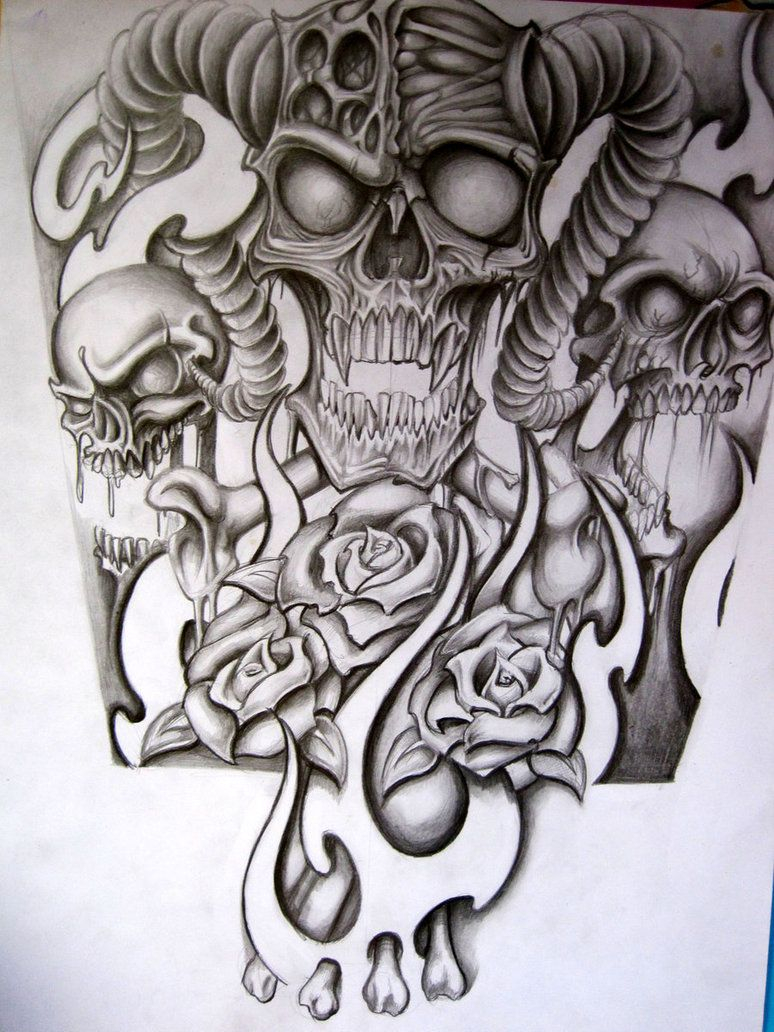 Skull Half Sleeve Tattoo Designs Half Sleeve For A Tattoo within dimensions 774 X 1032