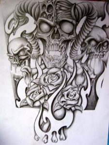 Skull Sleeve Drawing At Getdrawings Free For Personal Use within size 774 X 1032