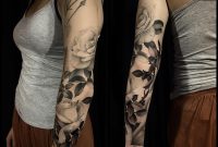 Sleeve Black Roses Thorns Tattoo Art Fun Wip Floral pertaining to sizing 1080 X 1080