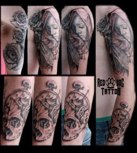 Sleeve On Process Reddogtattoo On Deviantart regarding proportions 845 X 946