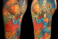 Sleeve Tattoo A Great Tattoo For The Superman Fan This Half Sleeve throughout size 2303 X 2400