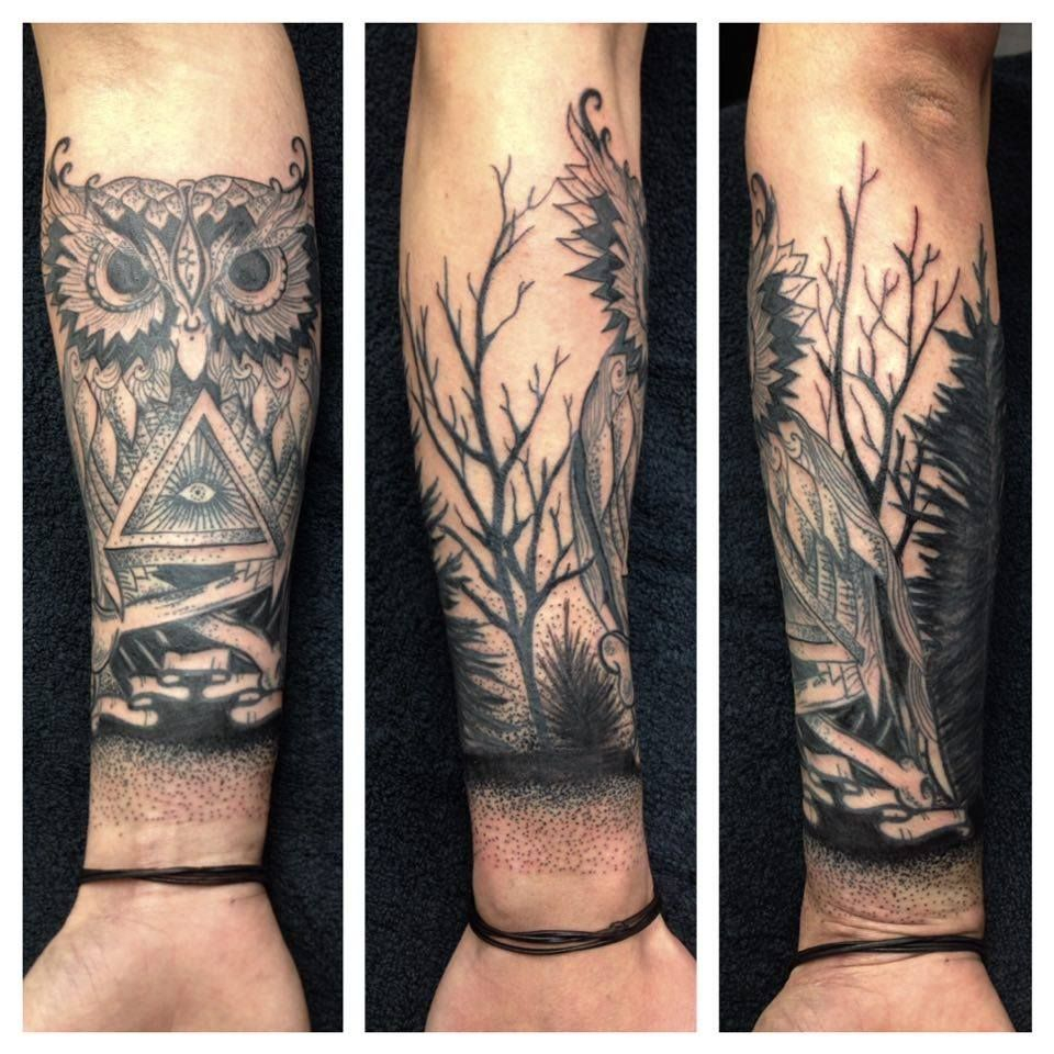 Sleeve Tattoo Owldotstrees Madlen Psychedelic Weird Occult with sizing 960 X 960