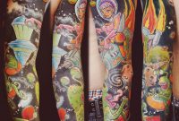 Space Flight New School Tattoo Sleeve Best Tattoo Ideas Gallery inside sizing 890 X 1024