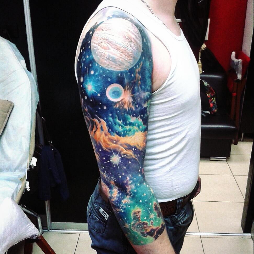 Space Tattoo Sleeve Best Tattoo Ideas Gallery intended for dimensions 971 X 971