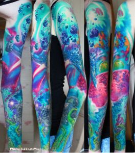 Space Tattoo Sleeve Nikasamarina On Deviantart intended for measurements 839 X 952