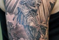 St Michael The Archangel Tattoo Design Blackgray Tattoo Designpic inside dimensions 805 X 1500
