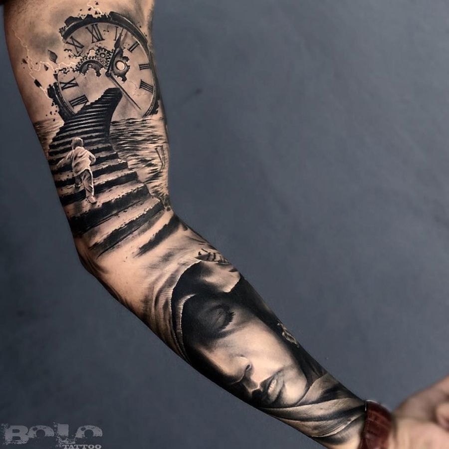 Stunning Sleeve Httptattooideas247stairs Sleeve Sleeve regarding sizing 900 X 900