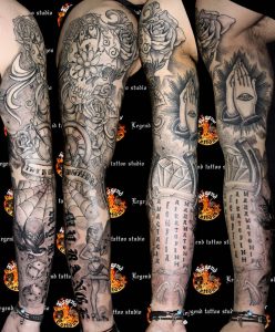 Sugar Skull Praying Hands Spider Web Sleeve Tattoo throughout dimensions 1024 X 1239