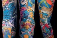 Superhero Sleeve This Looks Amazing Comic Book Tattoos inside proportions 1188 X 1685
