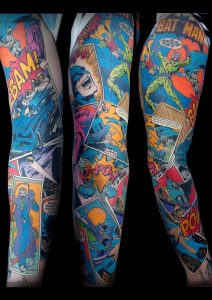 Superhero Sleeve This Looks Amazing Comic Book Tattoos inside sizing 1188 X 1685