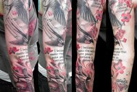 Swallow Musical Tattoo Sleeve Rohanrb On Deviantart with regard to dimensions 897 X 891