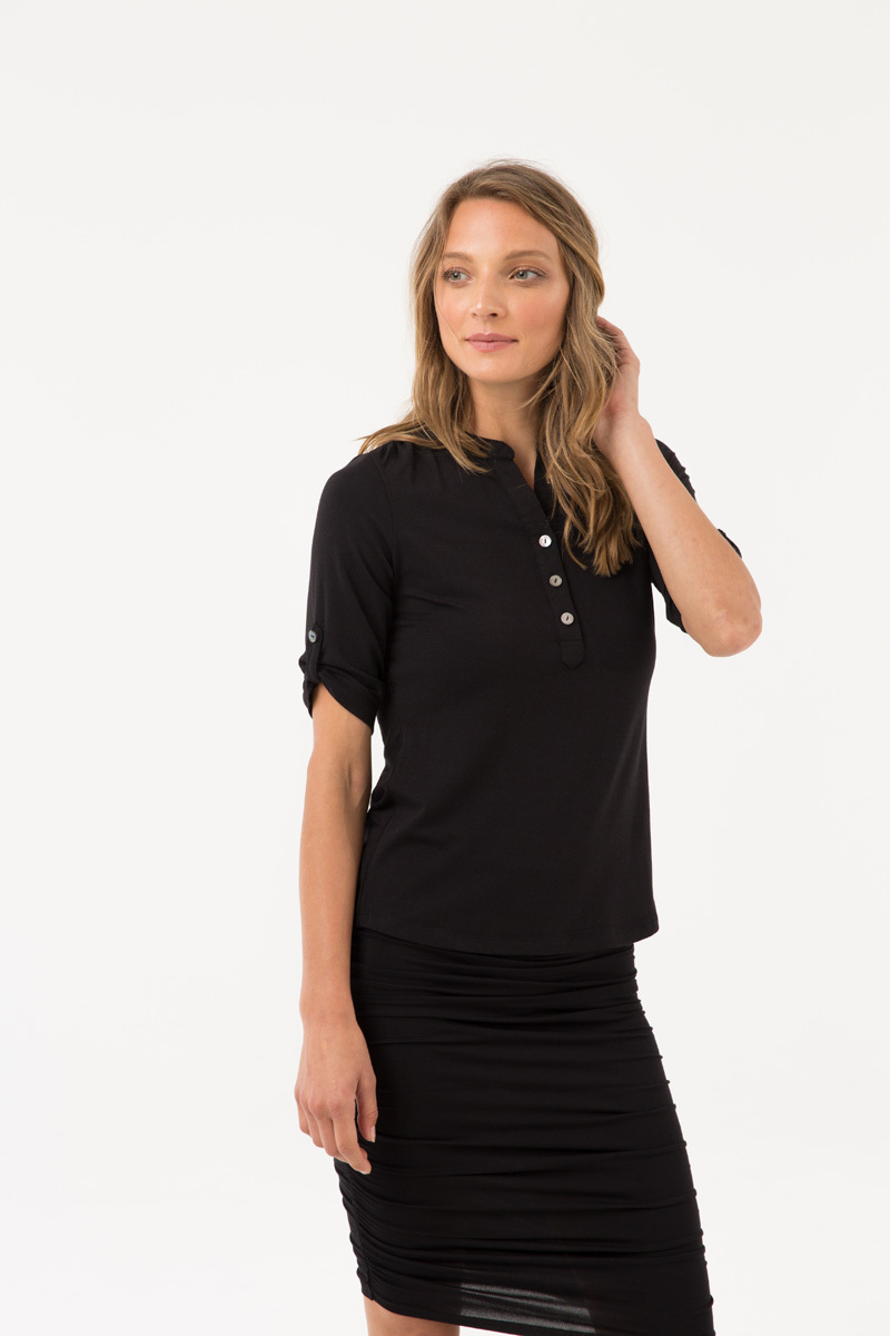 Tab Sleeve Top Bamboo Shirt in dimensions 800 X 1200