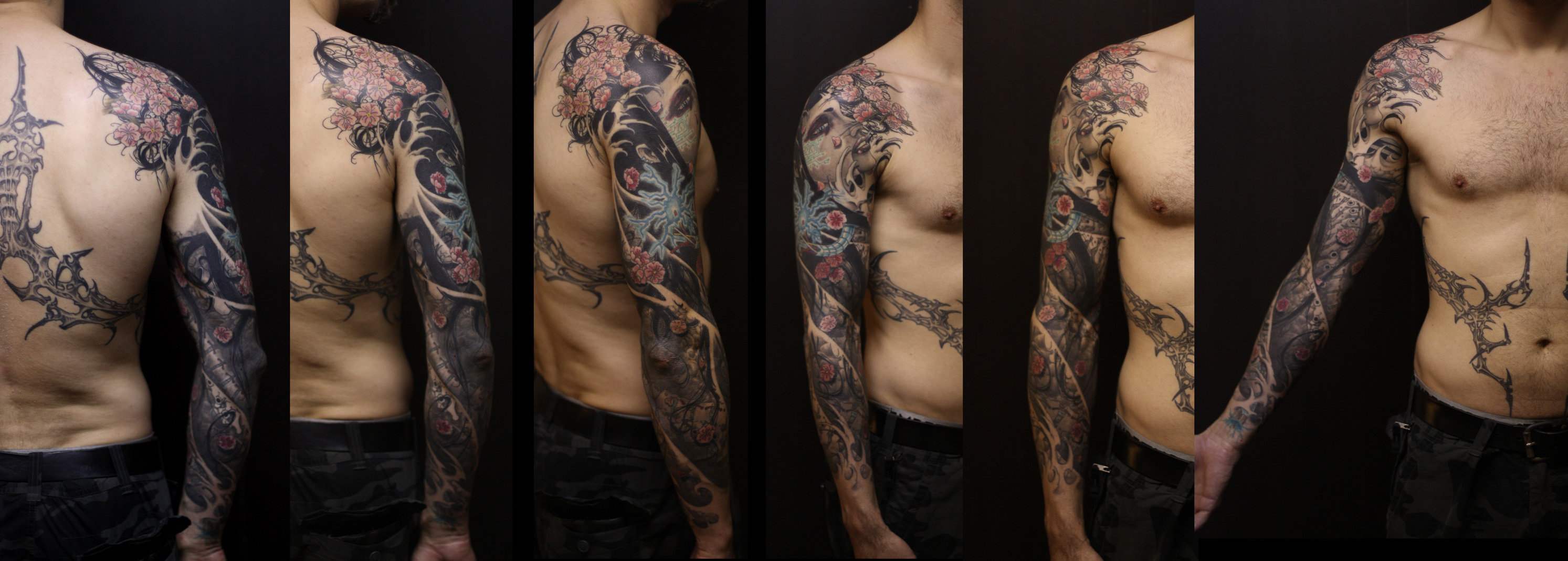 Tatoo Full Sleeve Japanese Khalaiiss On Deviantart inside dimensions 2987 X 1068