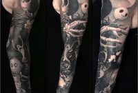 Tattoo Amazing Black And Grey Nightmare Before Christmas Sleeve Jack with regard to proportions 1124 X 1079