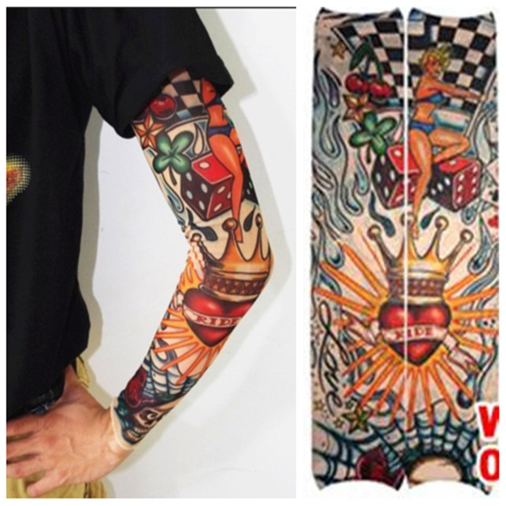 Tattoo Arm Sleeve Men Summer Sleeves Warmers Block Nylon Casual in measurements 1000 X 1000